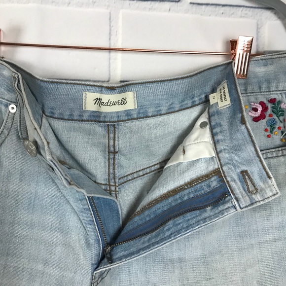 Madewell The Perfect Jean Short Embroidered Sz 32 - Picture 7 of 8